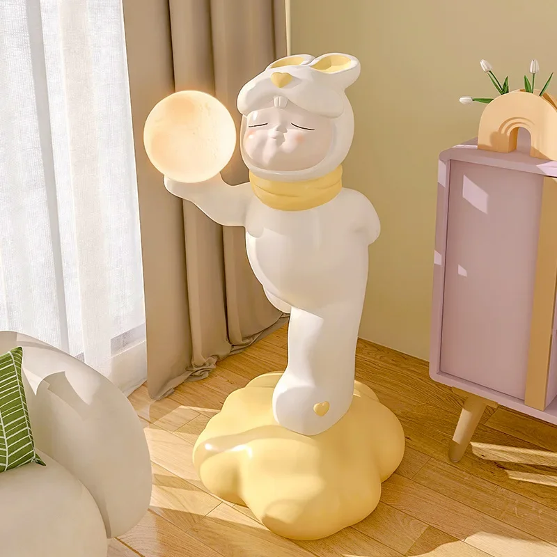 TAO Nordic cartoon floor lamp cute modeling living room dining table bedroom bedside ambient light art vertical table lamp