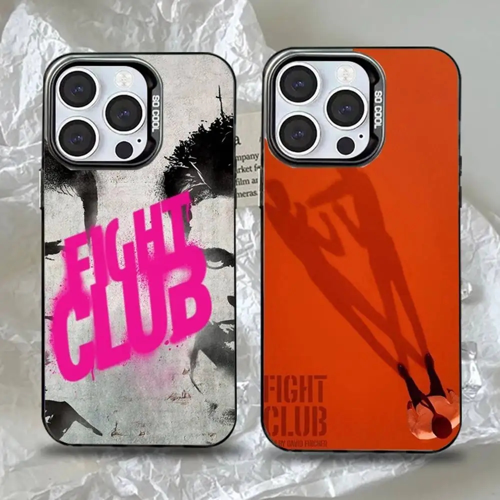 

Fight Club Movie Phone Case For iPhone 16,15,14,13,12,11,Pro,Max,Plus,Mini,XS,SE Anti Fall Black Matte Hard Bumper