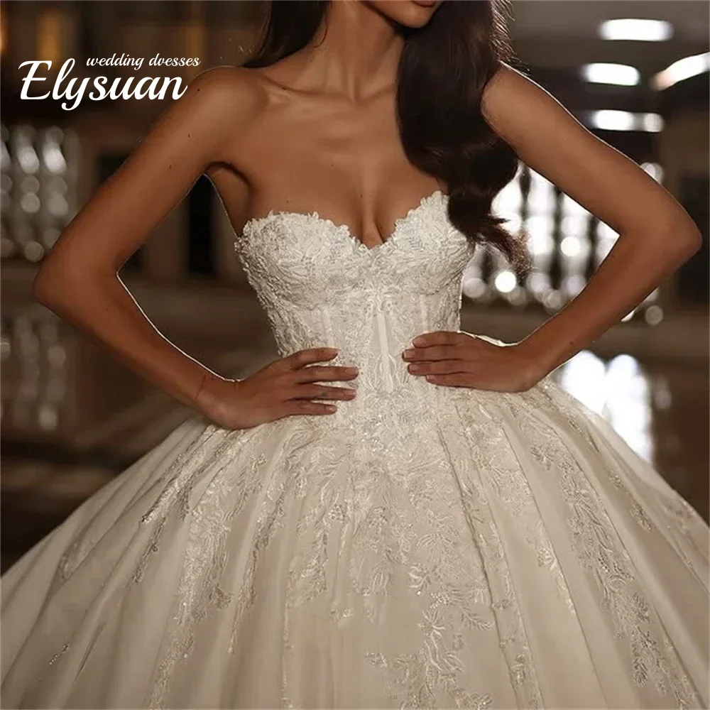 Customized Ball Gown Wedding Dresses Lace Sleeveless Plus Size Long Bride Dresses Lace Up Bridal Gown Vestidos De No