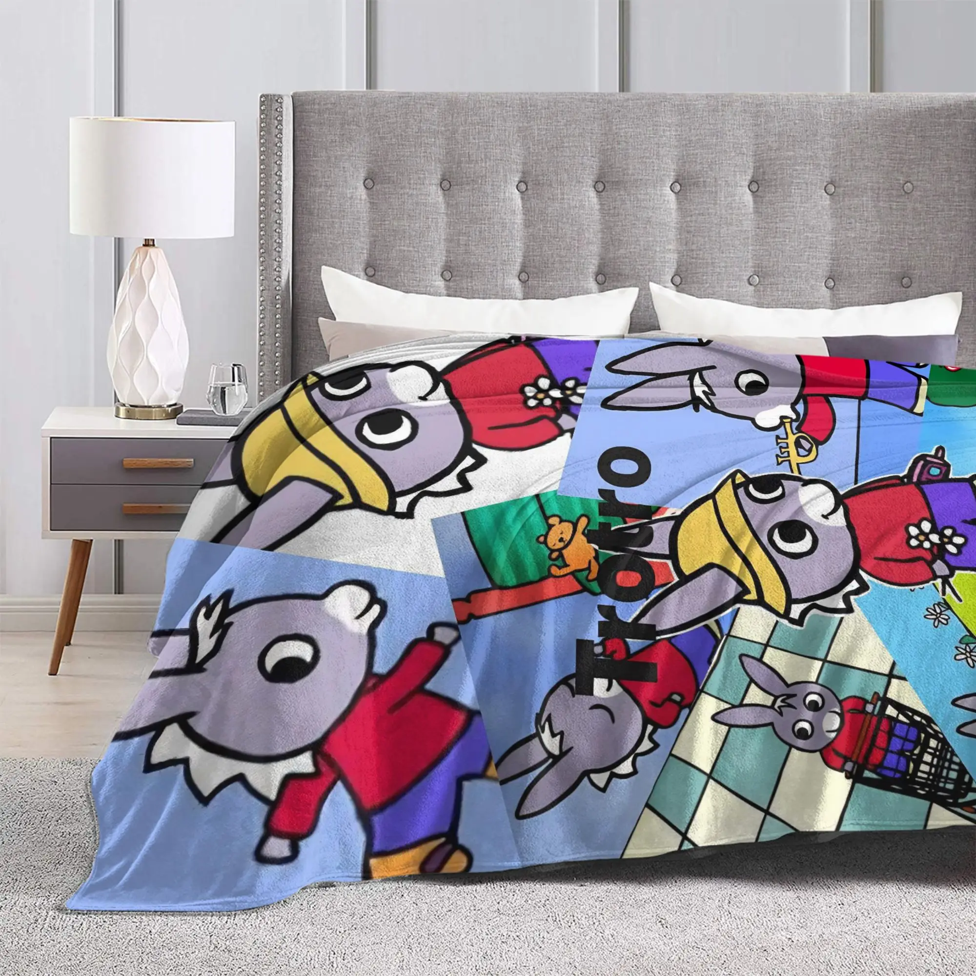 Trotro dos desenhos animados cobertor capa bonito pequeno burro fuzzy lance cobertores verão ar condicionado decoração colcha leve