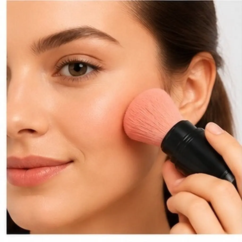 Automatic Powder Spray Makeup Brush Portable Travel Fiber Hair Spray Applicator Soft Wool Bristles Multifunctional Touch-Up