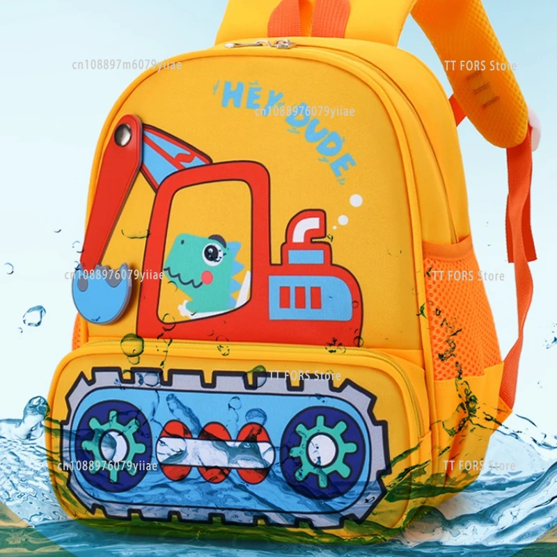 Cute Excavator Kids Backpack 3