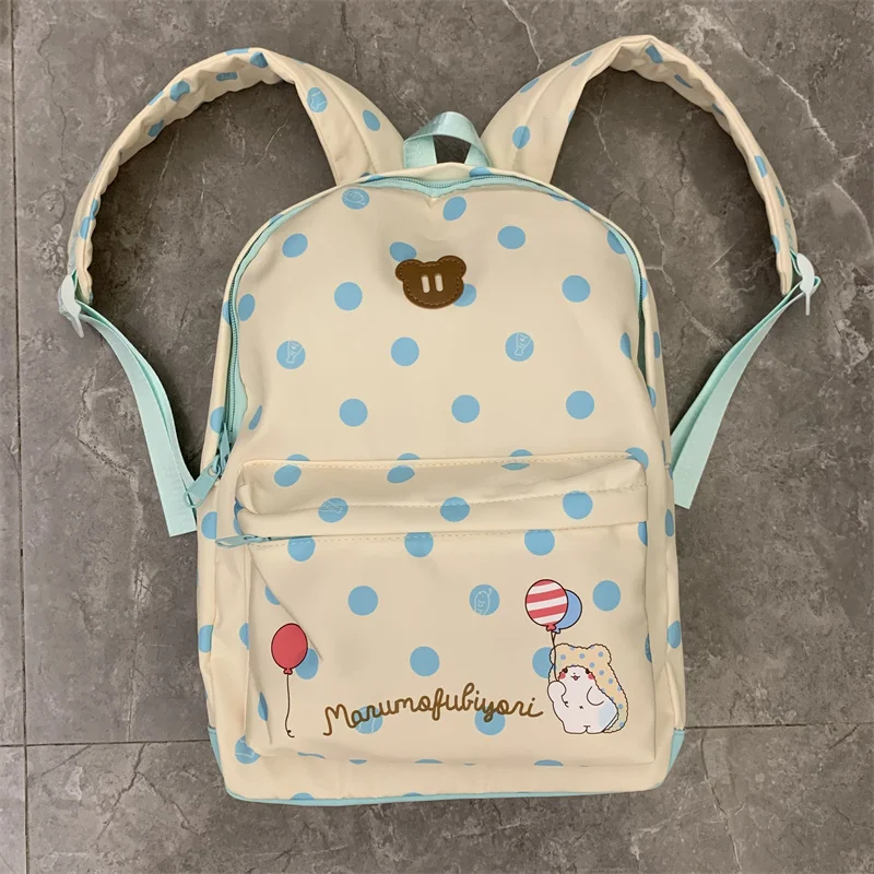 حقيبة ظهر Marumofubiyori Bear للنساء والفتيات Kawaii حقائب لطيفة على شكل رسوم متحركة أنيمي حقيبة ظهر مدرسية حقيبة ظهر مدرسية