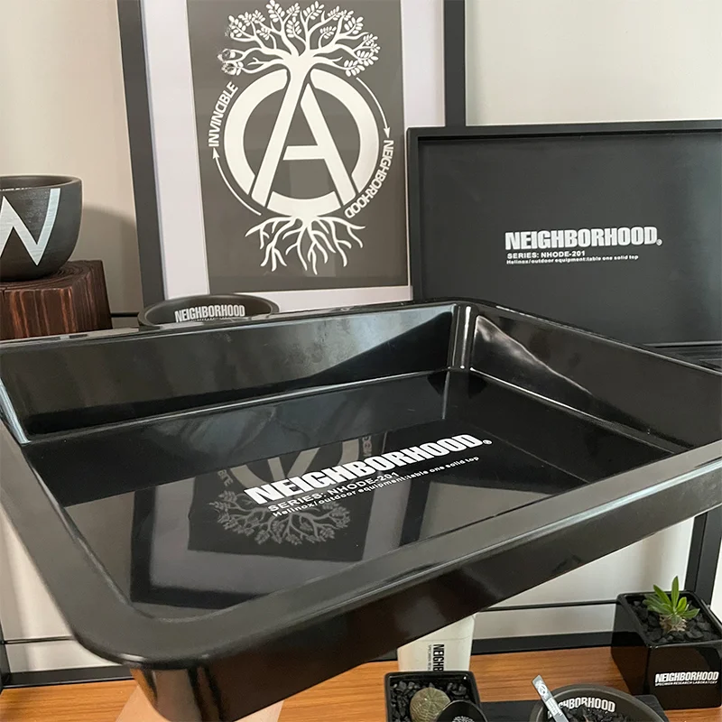 

NBHD-Plastic Square Tray for Flower Pot, Thick Black Table Storage Box, Storage Box for Succulent Water