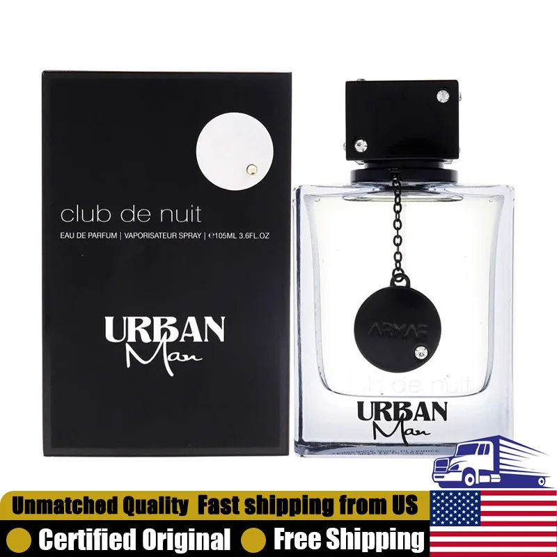 

Armaf Club de Nuit Urban Man Eau de Parfum Spray 3.6 Oz Premium Arabian Perfumes Lasting Woody Spicy Pheromones Cologne for Men
