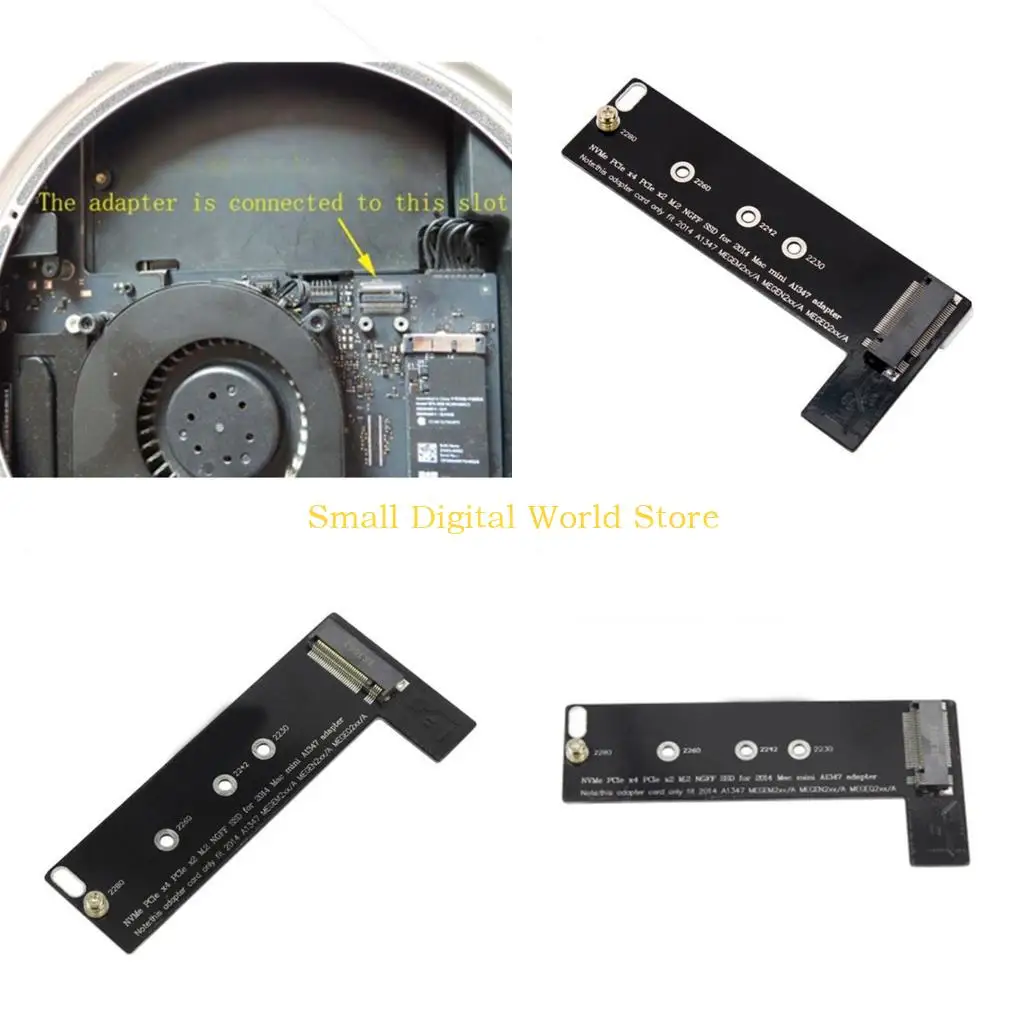 77UB for M for key NVMe for M.2 SSD to for Mac Mini 2014 A1347 MEGEM2 MEGEQ2 Adapter