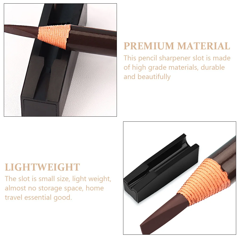 

10Pcs Long Service Life Eyebrow Pencil Sharpener Aid Safe Practical Gift for Friends and Family Pencil Sharpener Slot