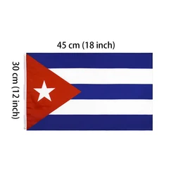 Fast Delivery 100% Polyester 30 x 45 cm Cuba Flags