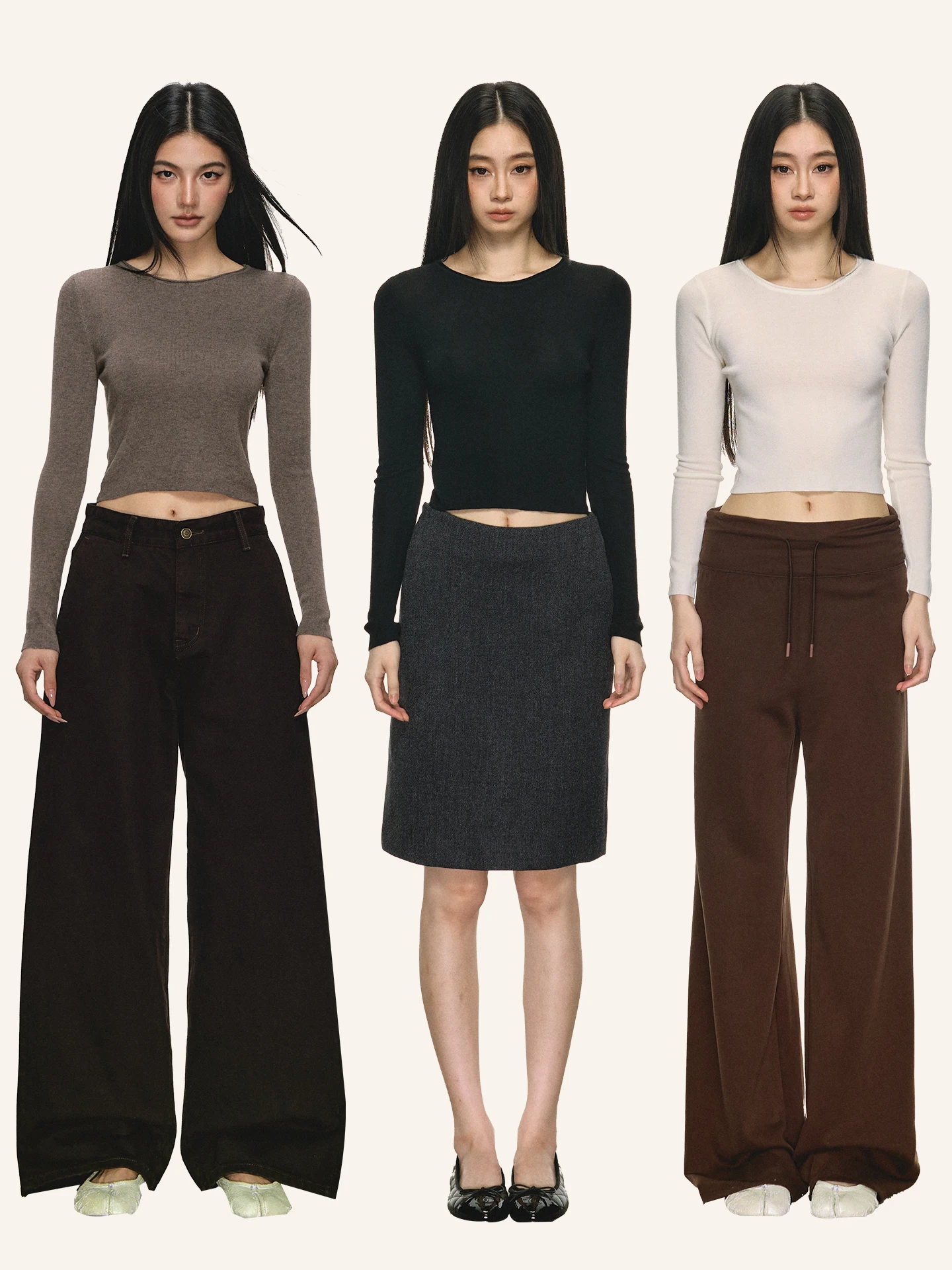 

Anna Aneae Women's round Ne Knitted Base irt Casual Long Sve Spring Pure Color Basic Versatile Sli Comfortable Fit
