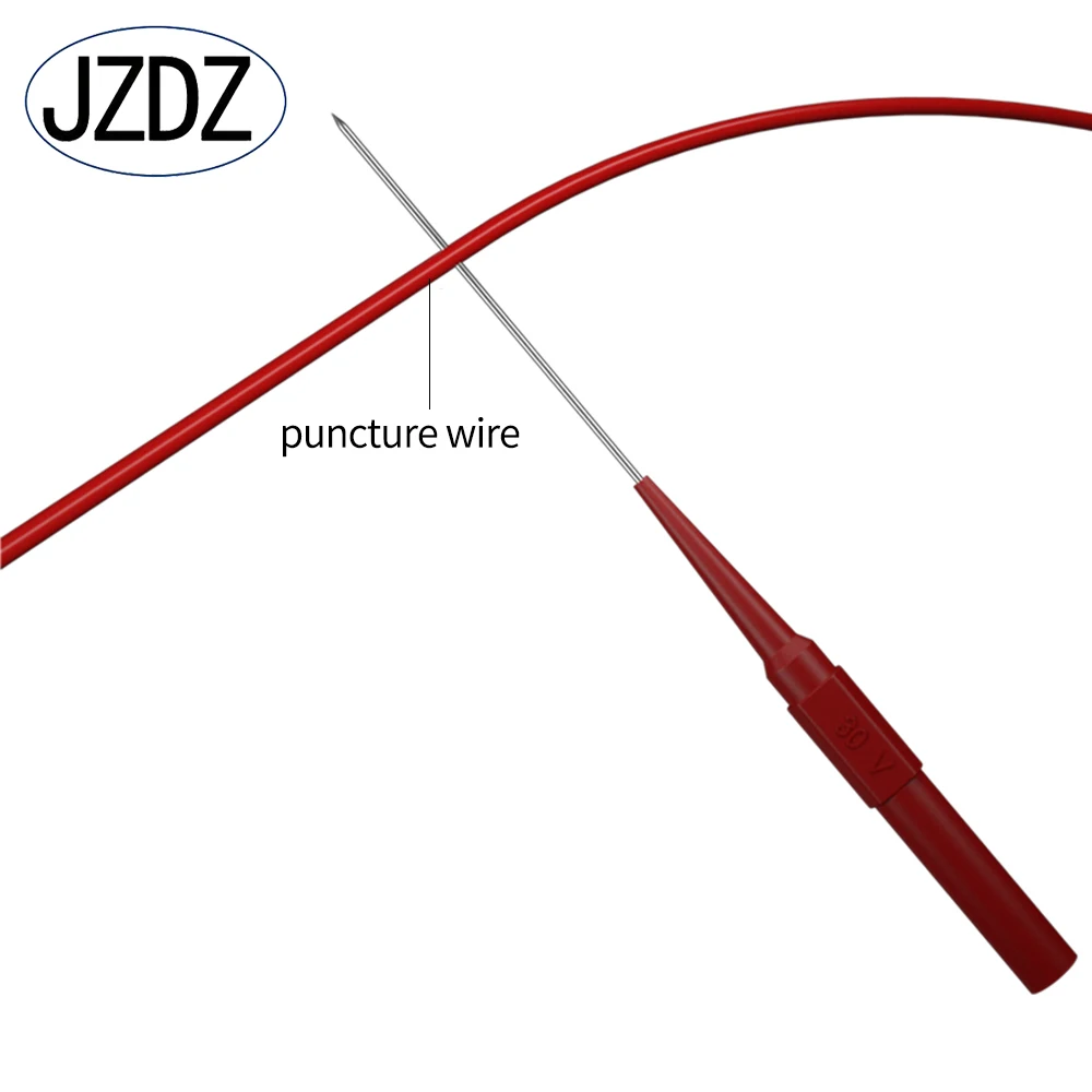 JZDZ 10pcs 1mm Test Probe Needle Mul-timeter Stainless Puncture Back Probe Pin 4mm banana socket Inspection tool J.30009+