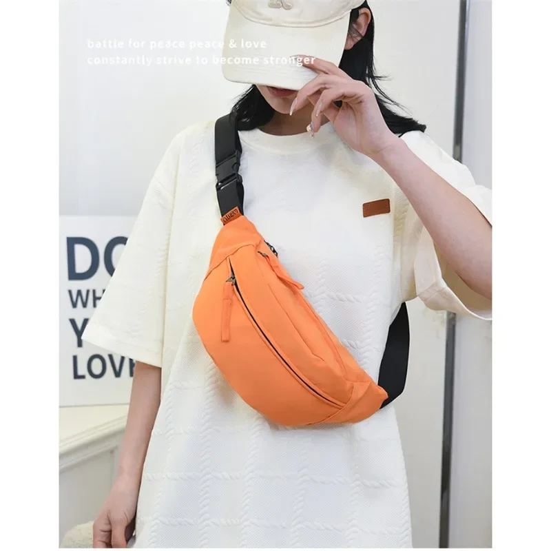 Cross-border Fanny Pack Casual Versatile Messenger Bag Large Capacity Simple Fashion Breast Bag Light Travel Mobile Phone Bag