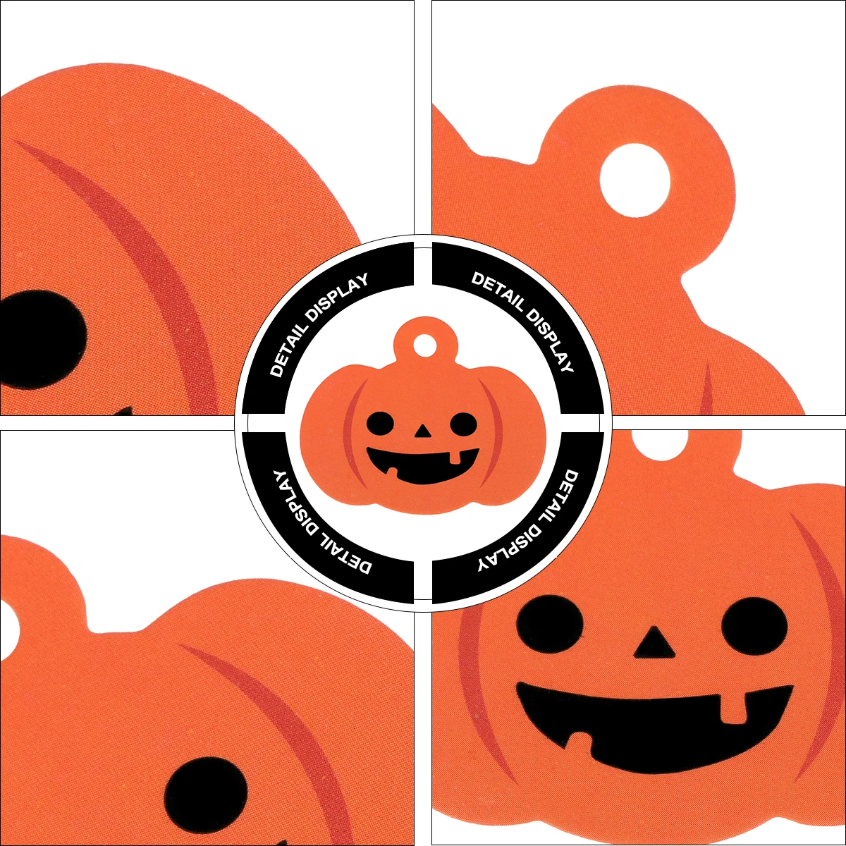 

100pcs Halloween Pumpkin Hanging Tags Pre-cut Hole DIY Craft Supplies Ghost Gift Labels Party Favor Decorations