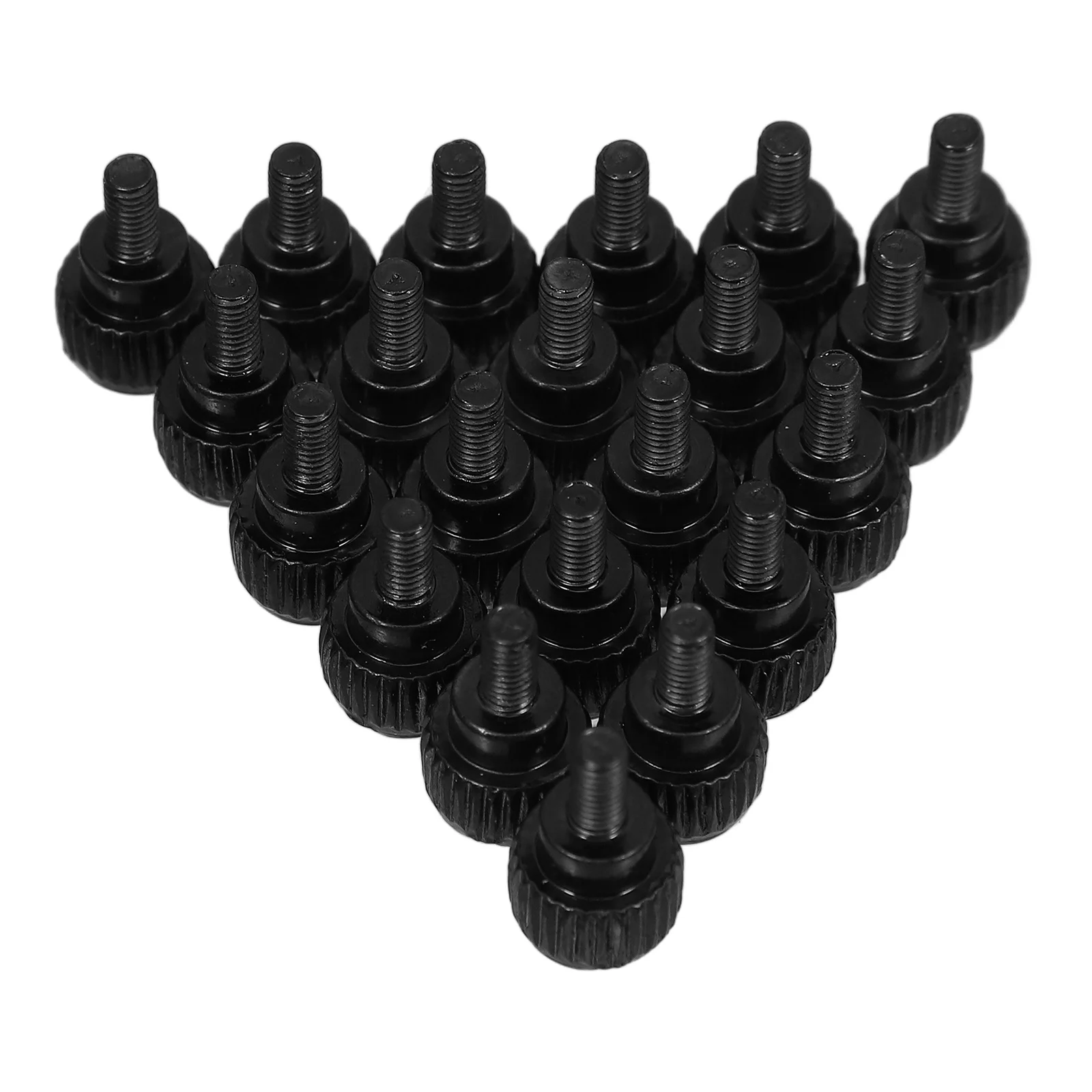 

24Pcs Pc Thumb Screws Black Iron Thread 6-32 Tool- Tighten for Computer Case Repair Maintenance Standoffs Screws
