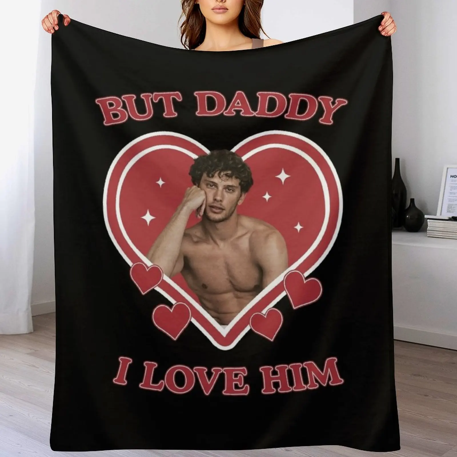 Daddy I Love Him Retro Throw Blanket Fade Resistant Durable Throw Blanket