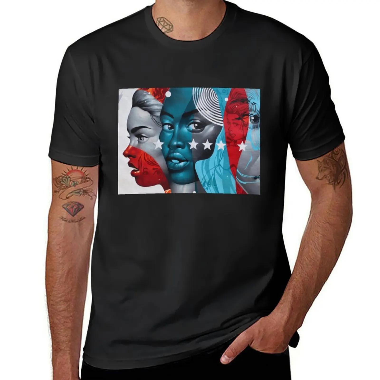 Powerful Women. Wynwood Walls - Urban Graffiti Art Museum Miami. T-Shirt summer top aesthetic clothes mens tall t shirts