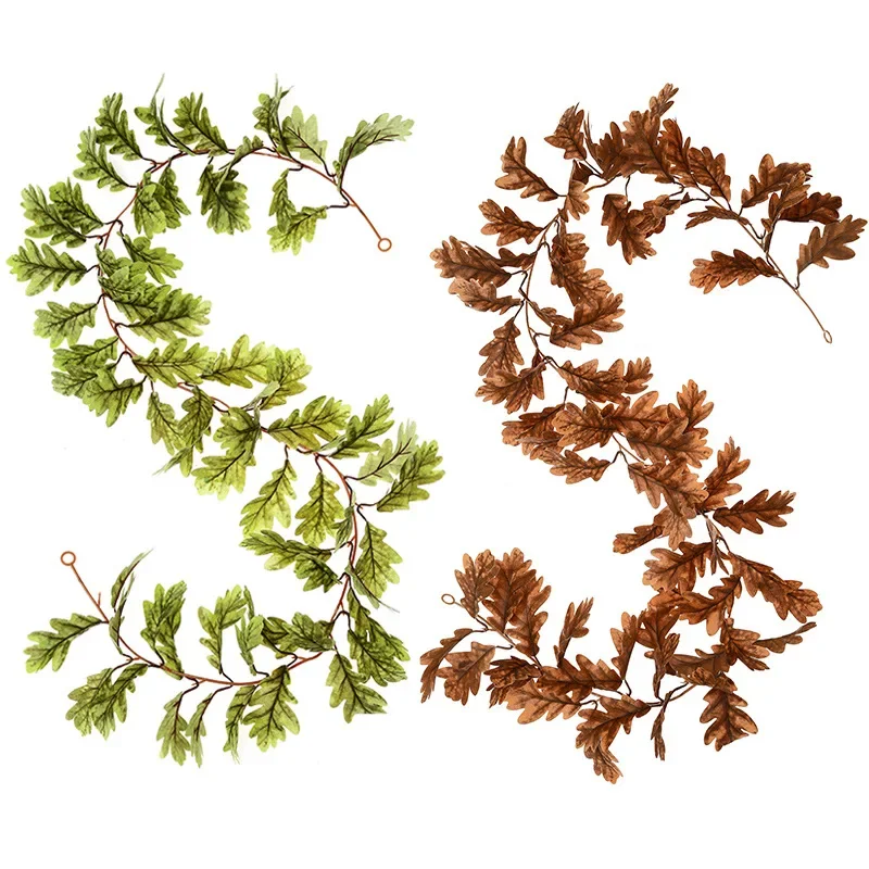 Artificial Garland Greenery Leaves Oak Leaves Vines Plants for Wedding Home Fall Halloween Wall Garden DIY Decoration