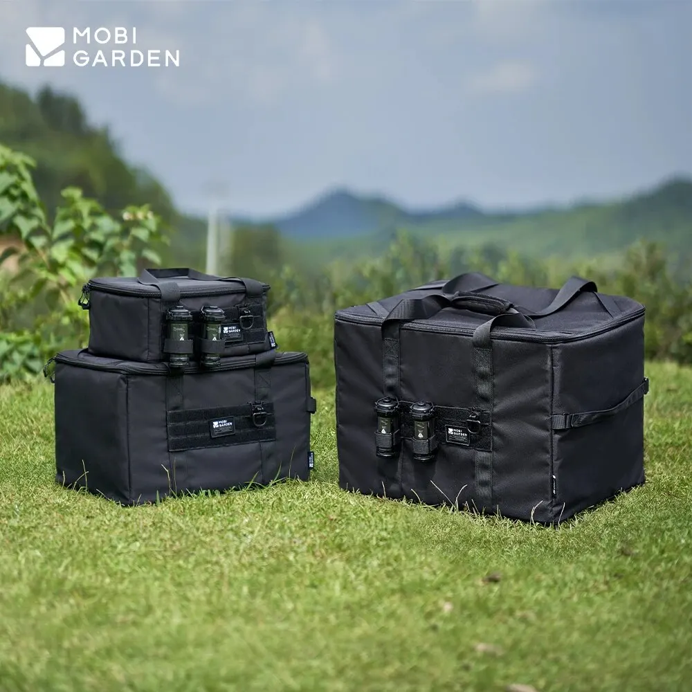 MOBI GARDEN Camping Storage Bag Large Capacity MOLLE System Multi-function Outdoor Tableware Equipment Waterproof Box Folding