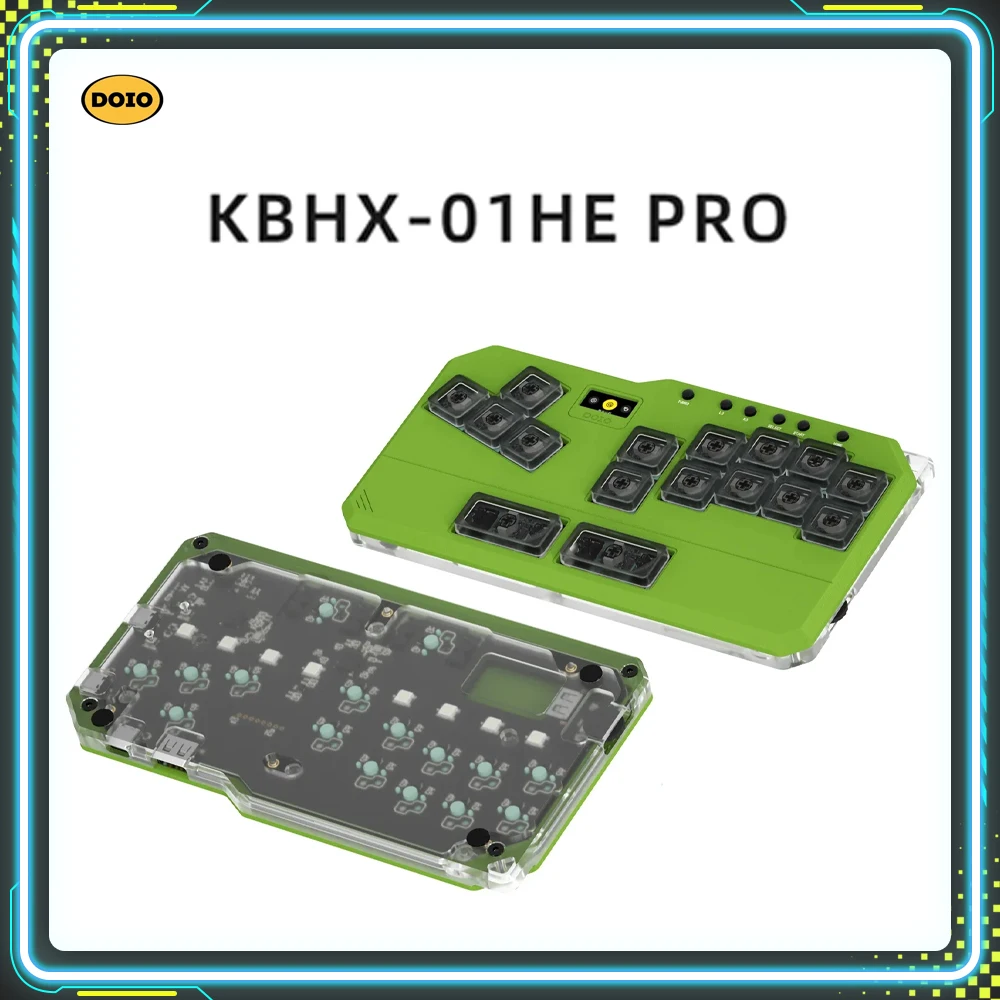 

DOIO KBHX-01HE PRO Игровая клавиатура с магнитным переключателем, алюминиевый сплав, 0,05 триггер, регулируемый триггер, индивидуальная проводная клавиатура, подарки для ПК