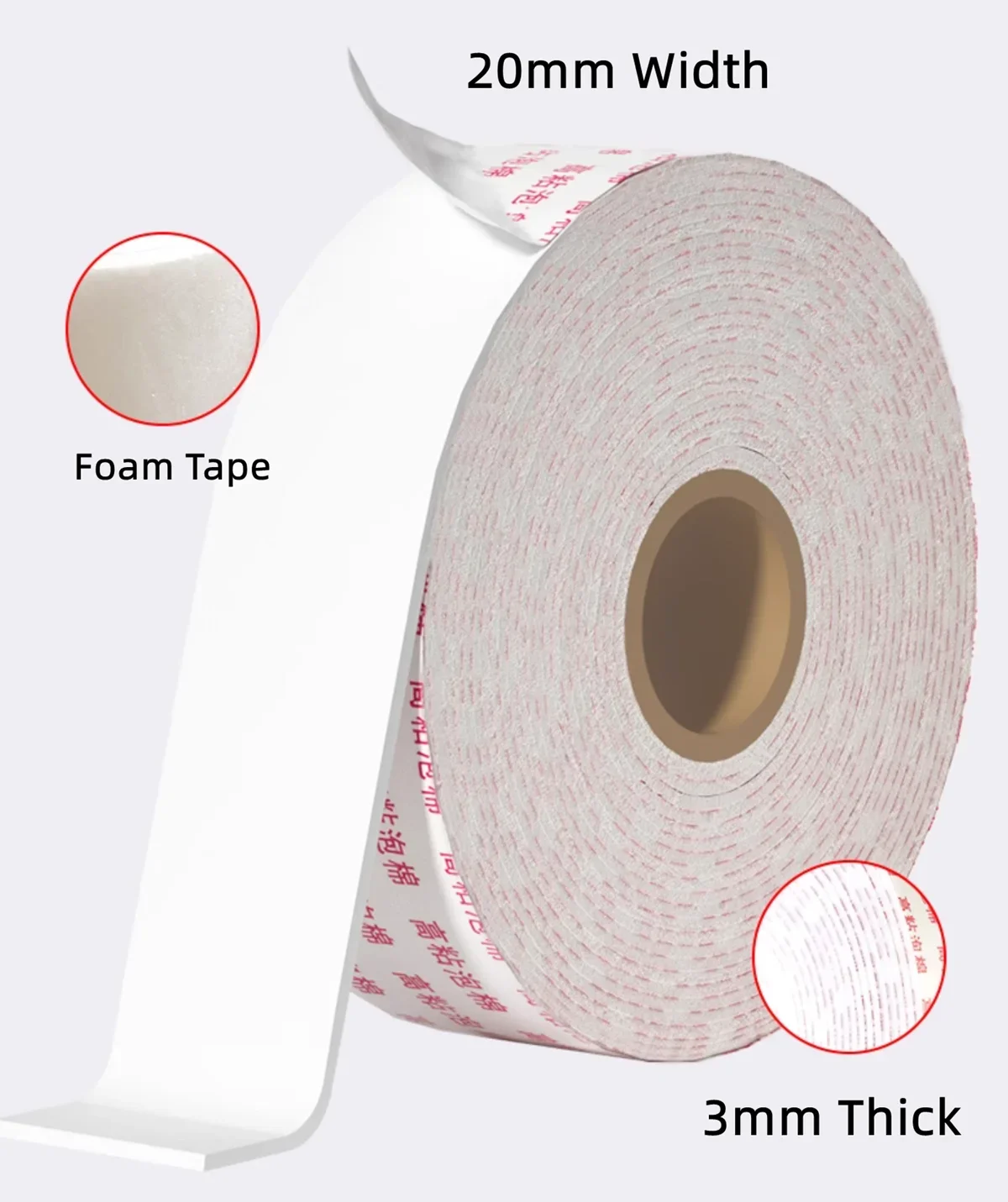 5 Meter 20mm width 3mm thick tape home improvement kitchen gadgets double sided adhesive tape cinta adhesiva transparente double