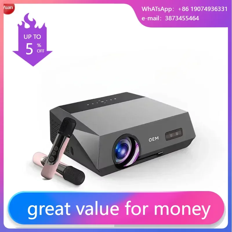 

A10Q Karaoke Projector Portable Support 4K Wifi Mirror Screen Full HD For Outdoor Projector