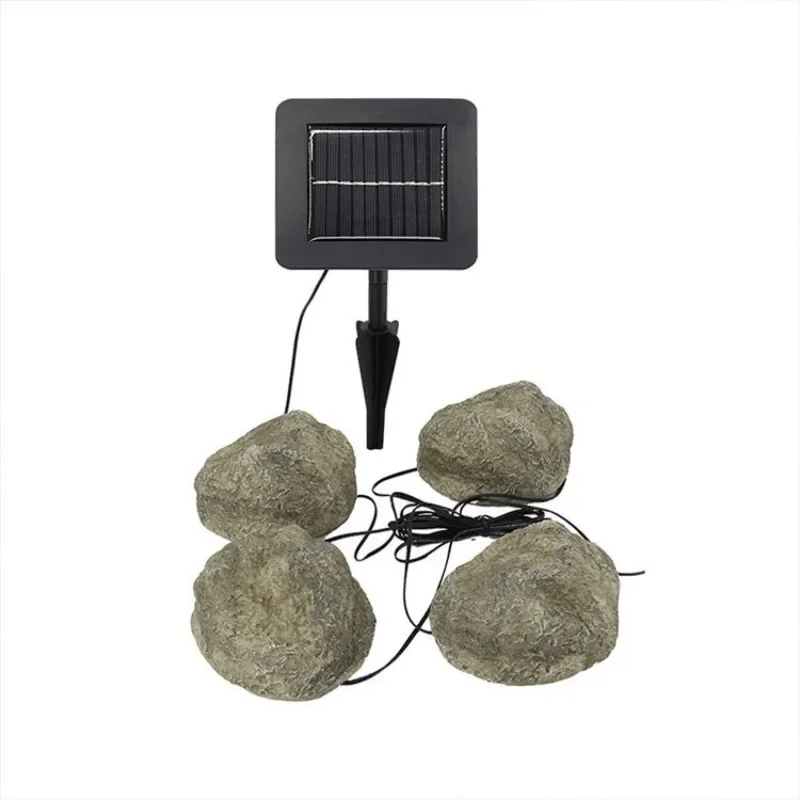 Solar Outdoor Light Simulation Stone Light String Home Park Courtyard Balcony Decoration Waterproof Atmosphere Effect