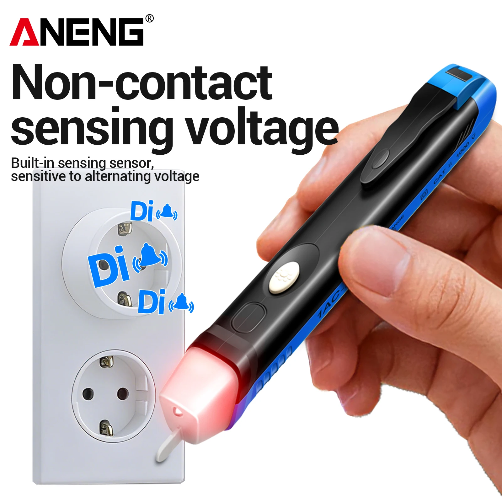 ANENG 1AC‑D Non‑Contact NCV Voltage Detector Pen 90‑1000V AC Flashlight Alarm Wire Break Check Auto‑Off Electrician Hand Tool