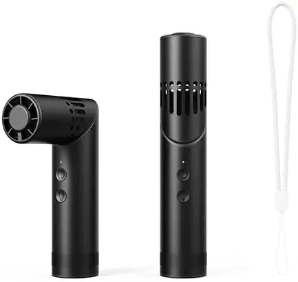 Hanboost 2 IN 1 Rotatable Handheld Mini Fan with Flashlight, Portable Mini Fan with 20000 RPM Motor, Aluminum Alloy Body, 3000mA