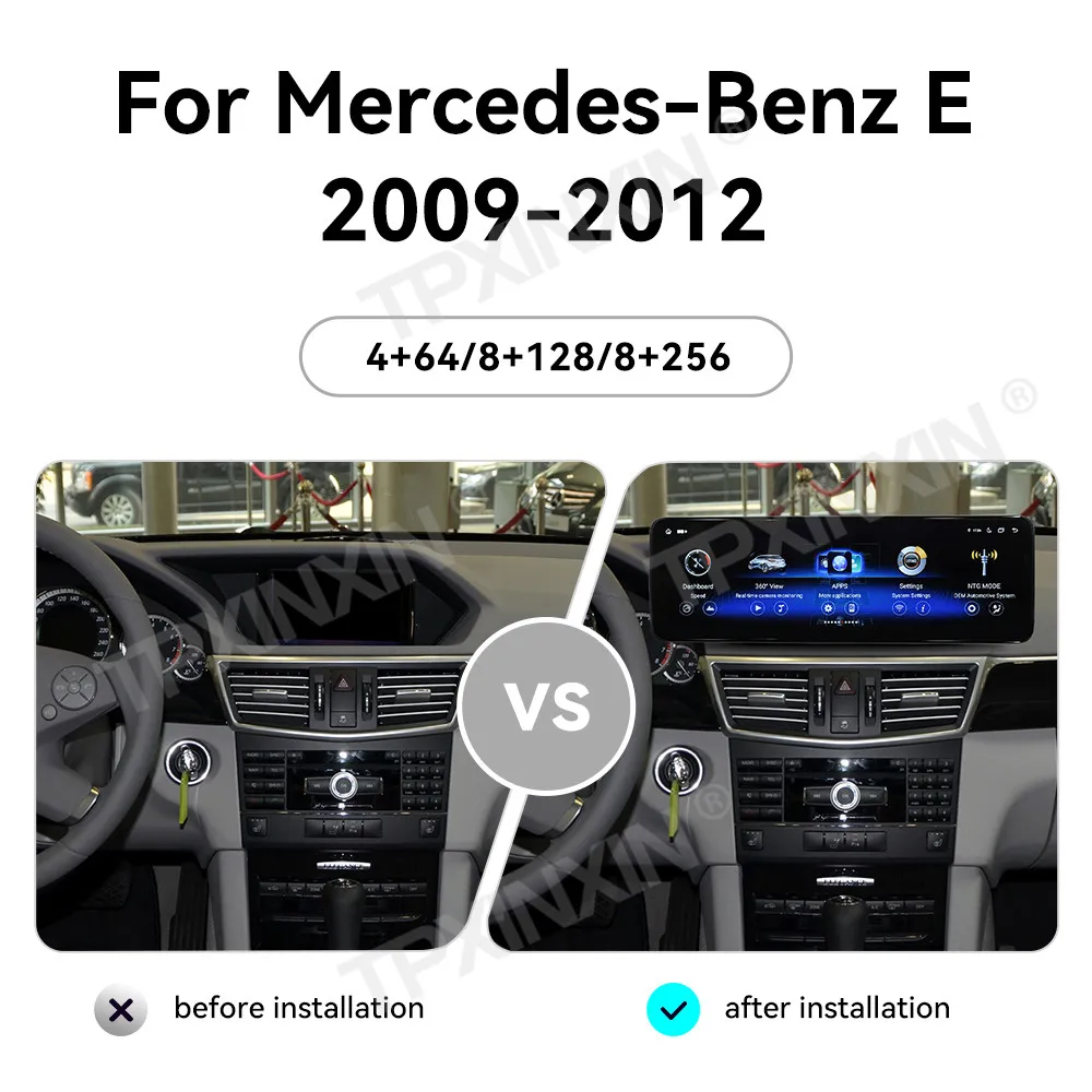 For Mercedes Benz E Class W212 E200 E300 S212 2009-2015 Android Car Radio Multimedia Video Player Wireless Carplay Autoradio