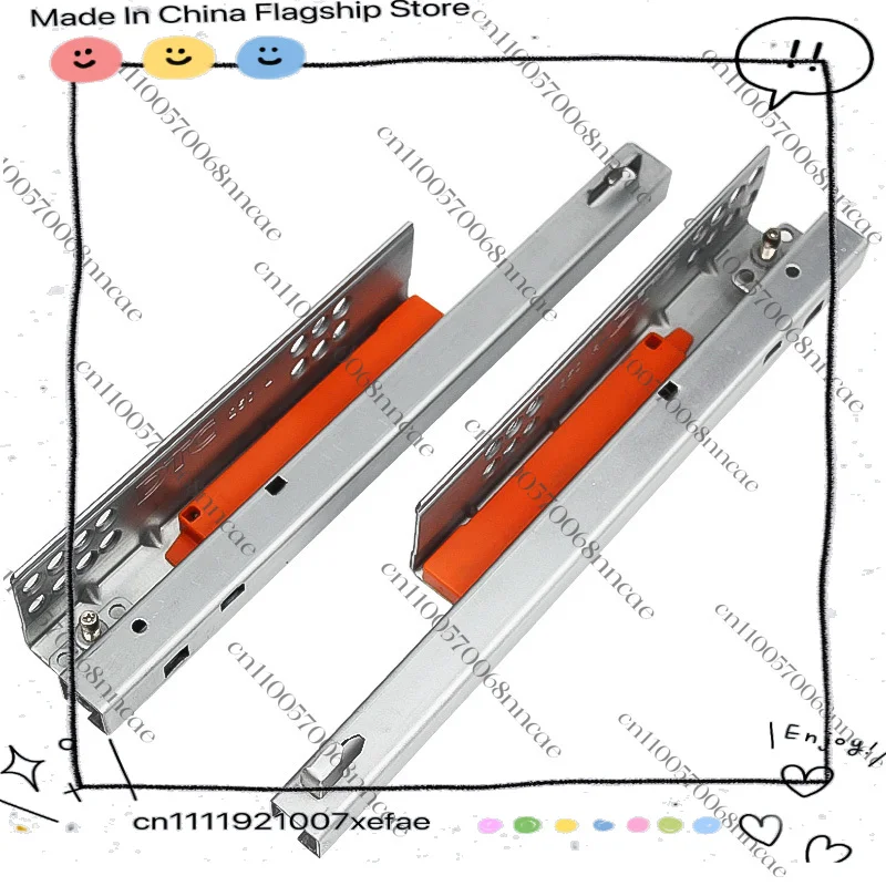 Hidden bottom support rebound slide G02 two-section push bullet track drawer slide press free pull new product
