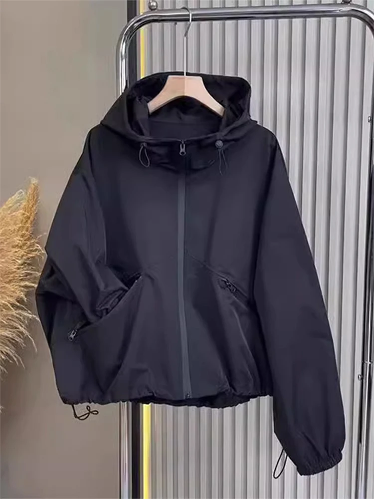 Bla ort Cappotto da lavoro da donna antivento Jaet europeo Sle primavera autunno Cappotto casual da pendolarismo Sle Vestibilità ampia Chiusura con cerniera