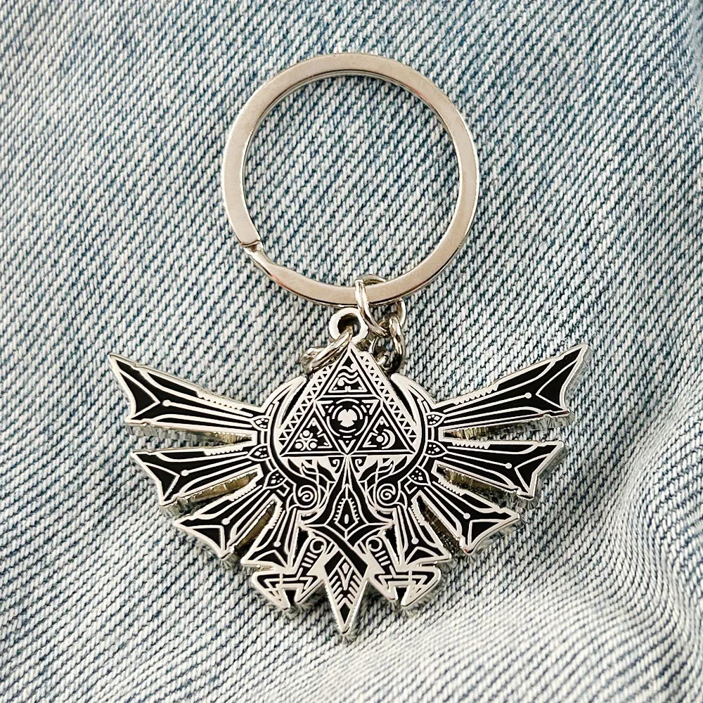 Zeldas Hyrule Keychain Action Adventure Game Logo Keyring Gamer Collection Pendant Game Animation Peripheral Gift