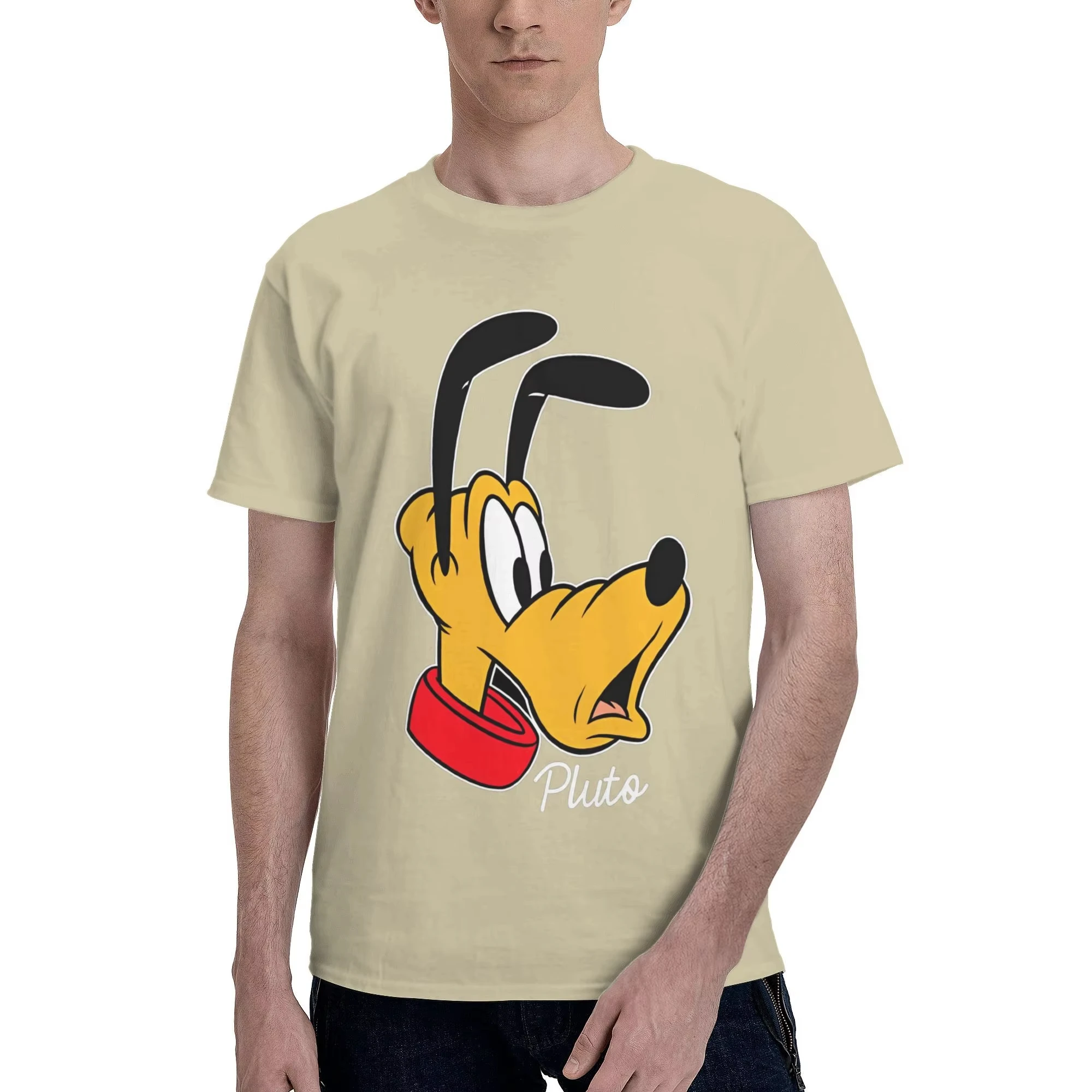 مينيسو ديزني بلوتو الكلب الجرافيك تي شيرت مطبوع للرجال الصيف قصيرة الأكمام تيز ملابس الذكور غير رسمية الرياضة المتضخم للجنسين بلايز #6