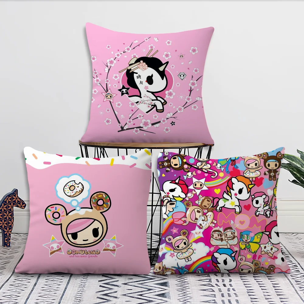 Cute T-TokidokiS Comfortable Pillow case Car Ornaments Office Living Room Sofa Home Pillow case