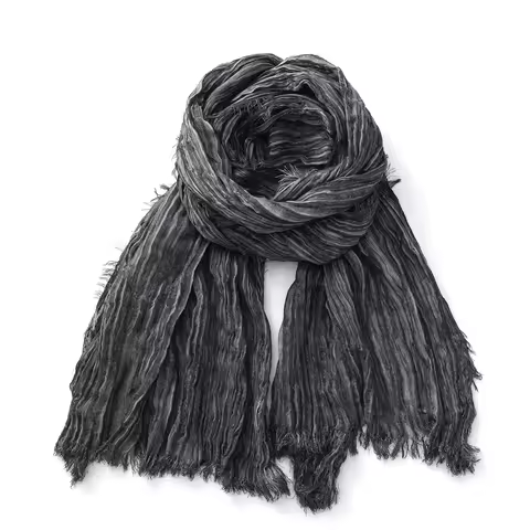 Fashion Crinkle Cotton Linen Scarf for Men Women Soft Warm Pashmina Short Tassel Scarves Male Accessories Bufandas Shawls
