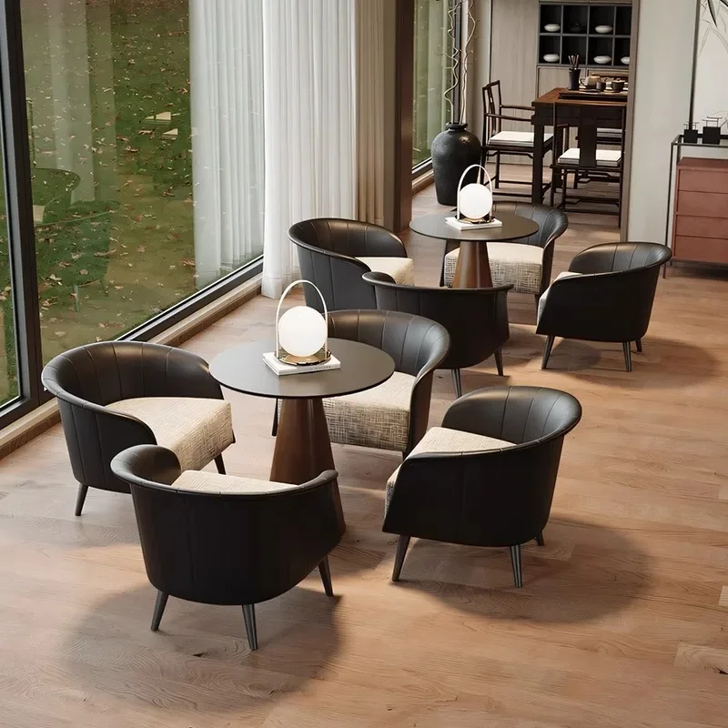 Light luxury negotiation sofa chair, hotel homestay reception, office reception, business negotiation leisure one table