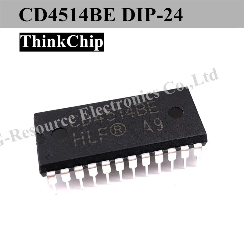 (10 قطعة) CD4514BE DIP-24 CD4514 DIP24 4514BE DIP CMOS 4-BIT LATCH/4-TO-16 LINE DECODERS