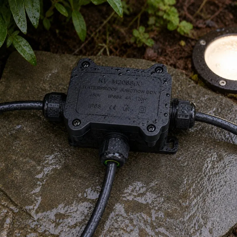 IP68 Waterproof Junction Box 2/3/4 Way 4 Pole Electrical Cable Connector 32A 250V 3-10mm Cable Splice for Outdoor Lighting