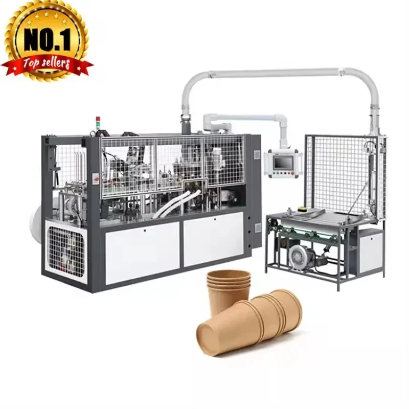 High Quality Disposable Tea Cup Making Machine 120-160 Pcs/min PLC Automatic High Speed Double Wall Paper Cup Forming Machine