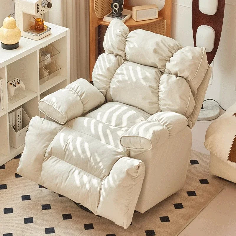

Lazy Designer Living Room Chairs Recliner Sofa Girl Computer Comfortable Leather Chairs Bedroom Nordic Fauteuil Home Furniture