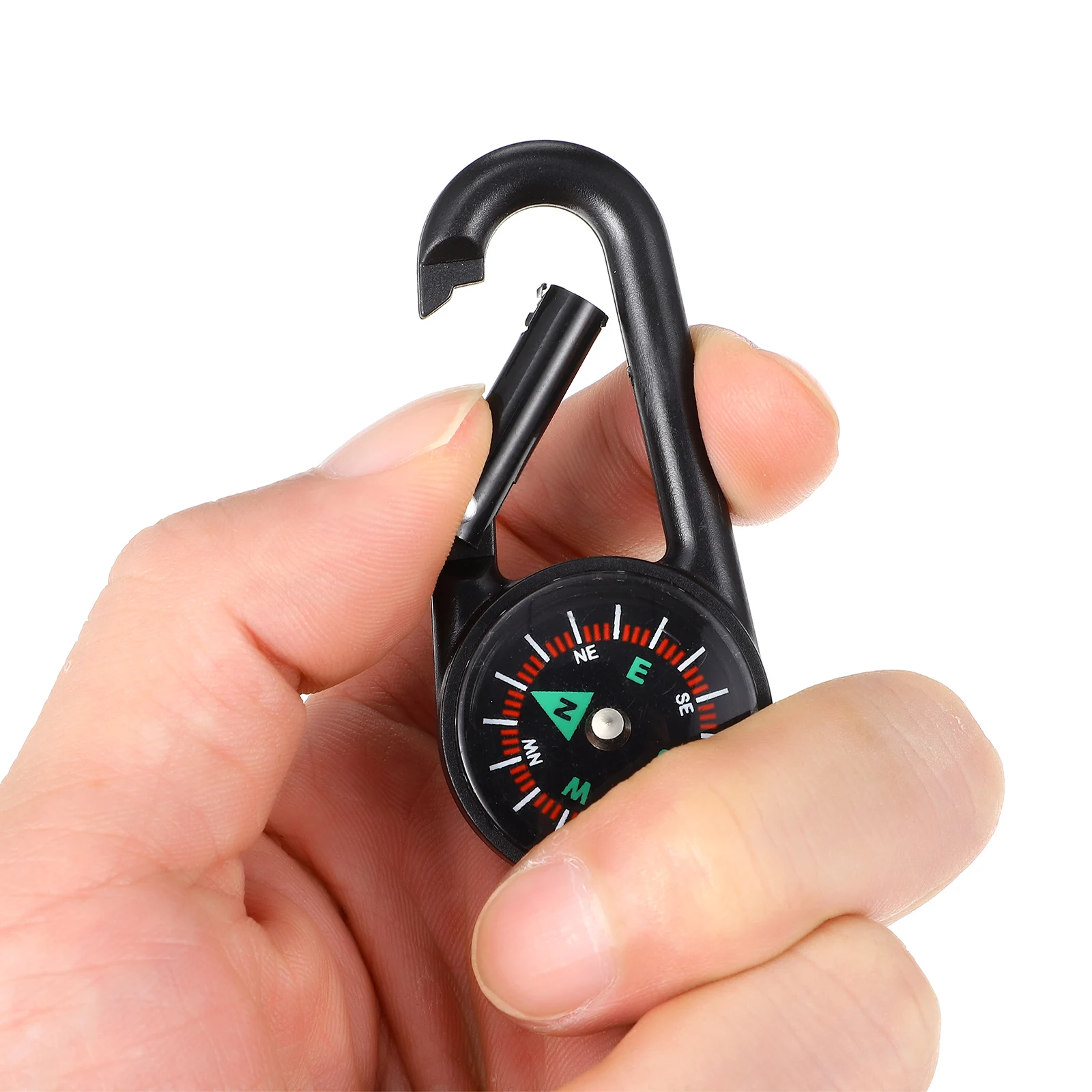 

24 Pcs Compass Carabiner Keychain Clip for Outdoor Hiking Camping Portable Directional Small Keyring Buckle compass strap