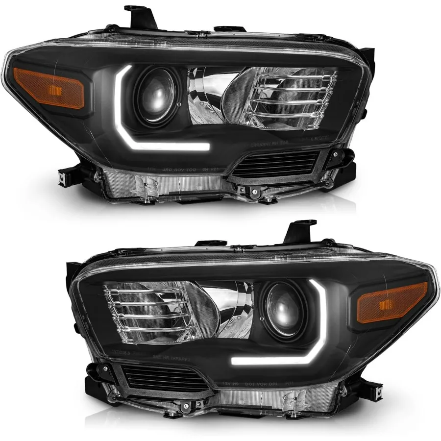 

Universal Fit Factory DRL Headlights for 20162022 Tacoma TRD Limited Models with Black Housing Replacement Compatible for Enha