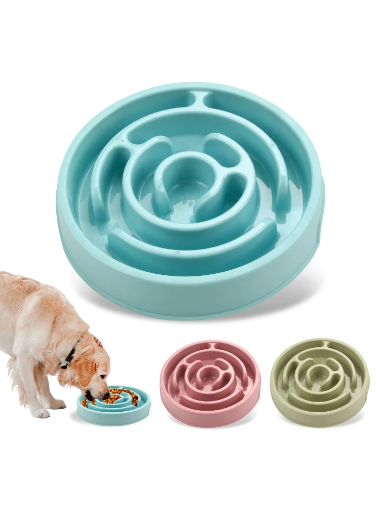 Bol d'alimentation lente en spirale pour chat, écologique, Anti-golping, Base antidérapante, conception de Puzzle, aide digestive pour chatons, toutes tailles, alimentation lente