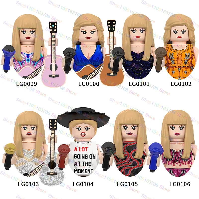 حار شعبية المطربين الإناث اللبنات نموذج صغير عمل الشكل اكسسوارات هالوين اللعب هدايا للأطفال LG1015 + KT1063 #2