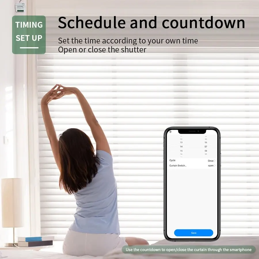 Tuya Wifi สมาร์ทผ้าม่านตัวควบคุมสวิทช์ตาบอด Rolling Shutter RF 433MHz Smart Life APP Remote Voice Control Alexa Google Home