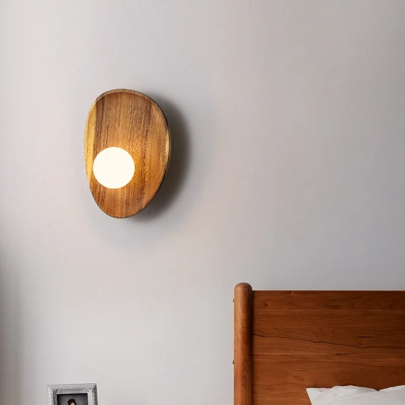 Nordic Creativity Wall Lamp Wooden Flowers LED Wall Sconces Bedroom Bedside Table Hotel Homestay Cafe