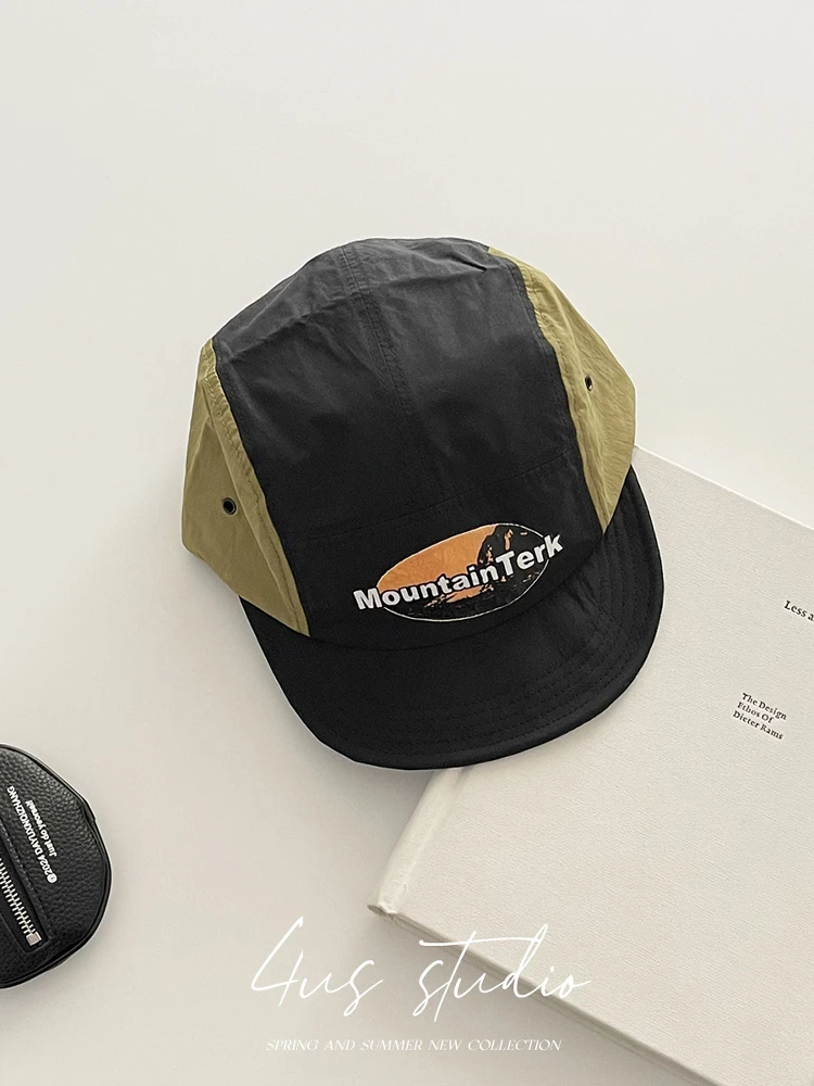 

Retro short-brimmed cap women's summer outdoor tooling hat soft-brimmed baseball cap men's tide