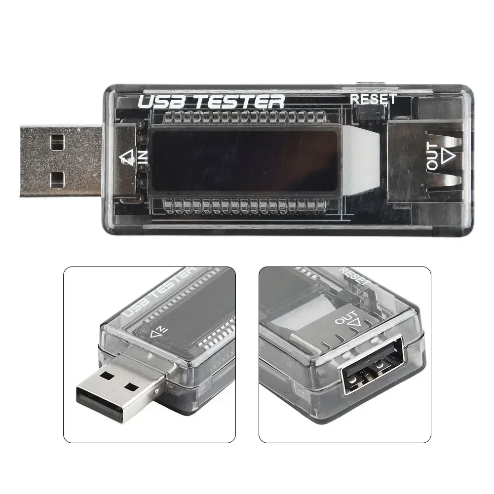 USB Voltage and Current Capacity Tester Portable USB Charger Power Meter Measure Voltage and Current Plug and Play