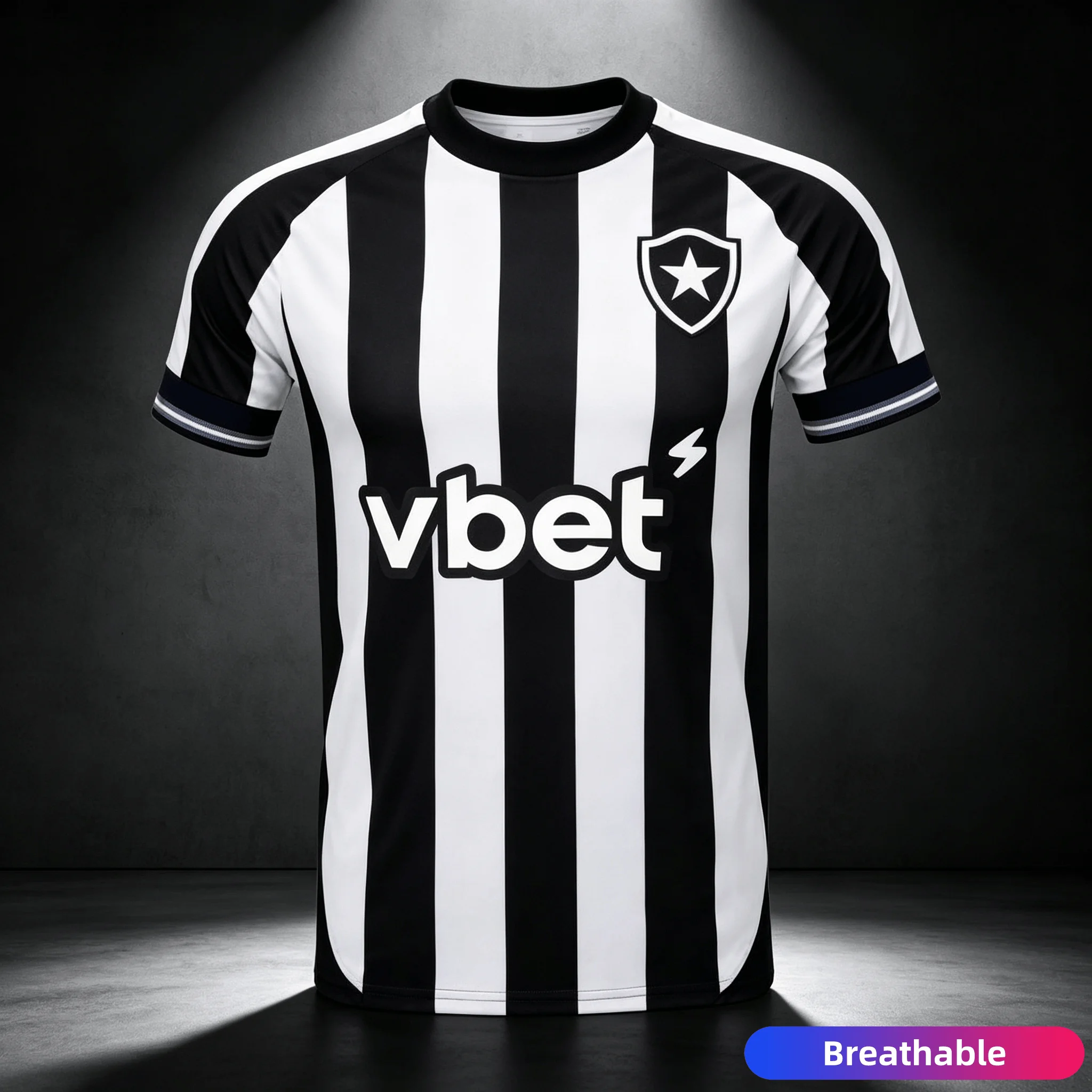 3D Printed Outdoor Sports Quick Drying Breathable T-shirt, Brazil Botafogo Football Jersey Thin Family T-shirt Short Sleeved Top