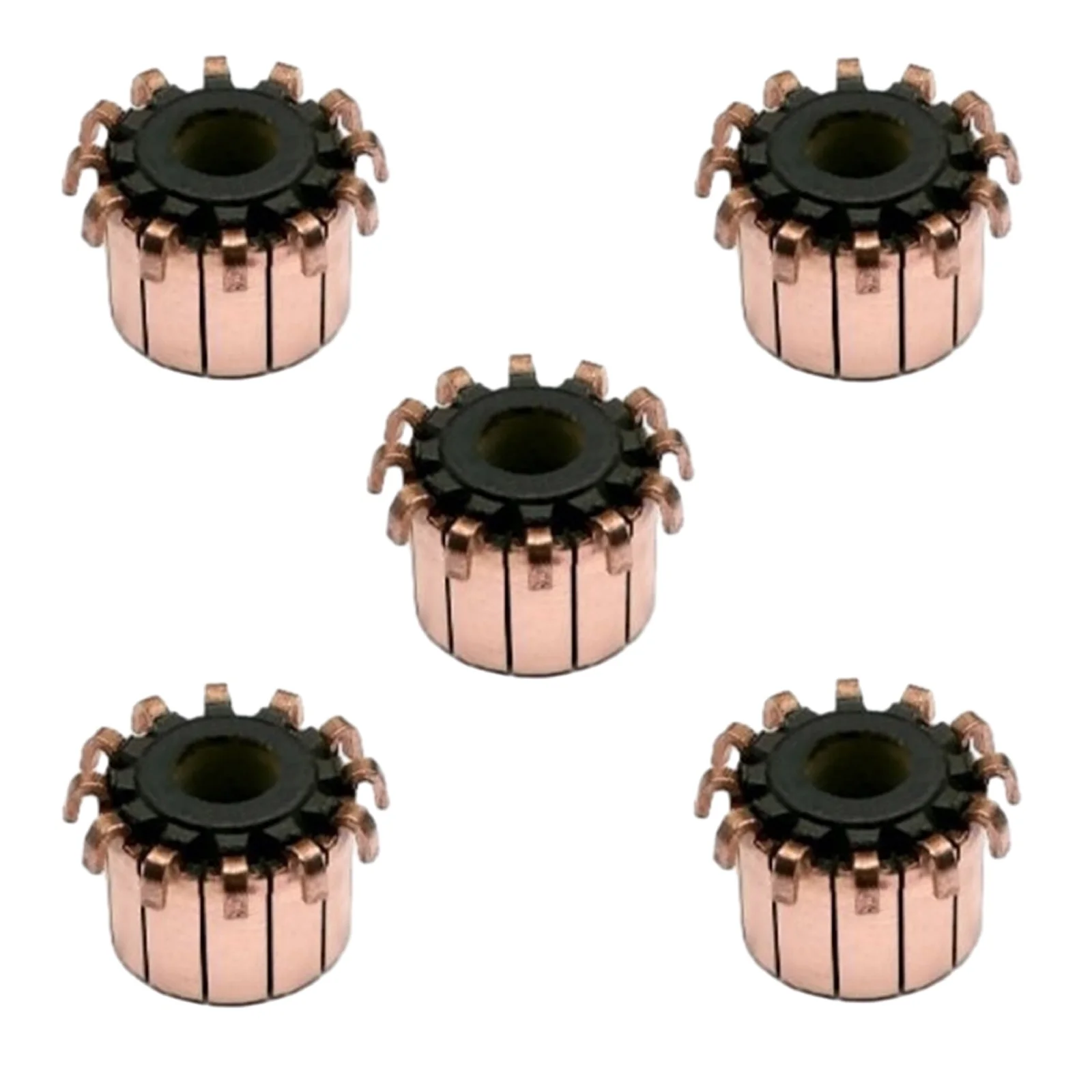 Copper Tone Commutator Commutator Hook Type Shape Motor Commutator 19.2*8*15.2（16)mm Black CHY-2946-12-8 Copper