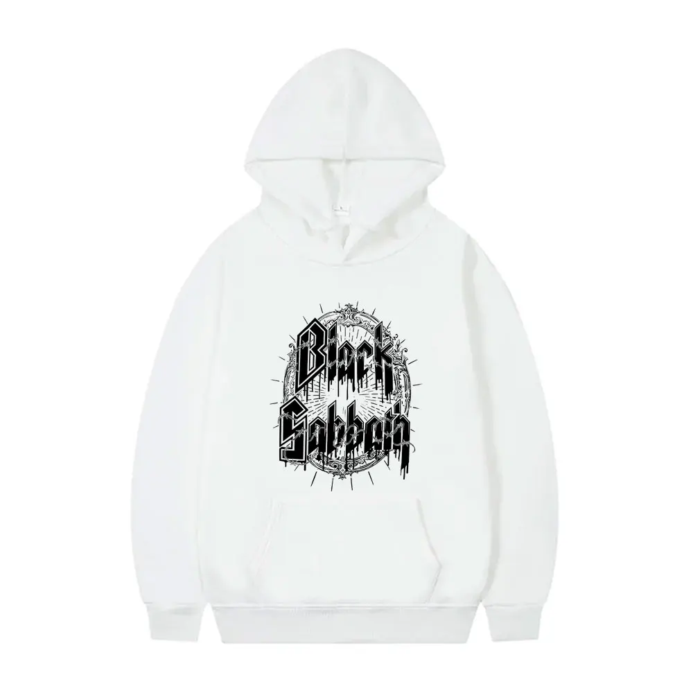 90s Heavy Metal Rock Band Black Sabbath Hoodie Ozzy Osbourne Sweatshirt Men Women's Fashion Vintage Oversized Pullover Hoodies